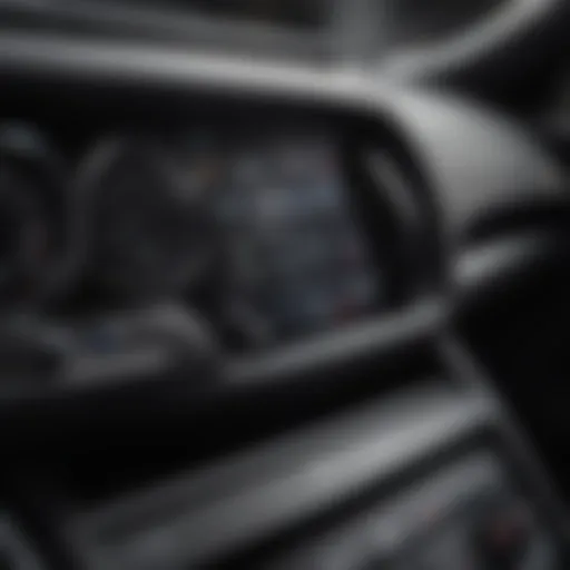 Close-up view of Acura vehicle dashboard showcasing security features
