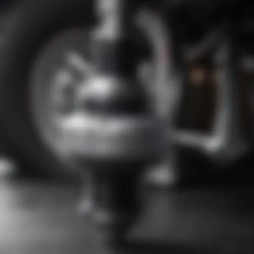 Detailed view of air bag suspension system installed in a 4x4 vehicle