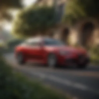 Elegant Alfa Romeo parked in a picturesque setting