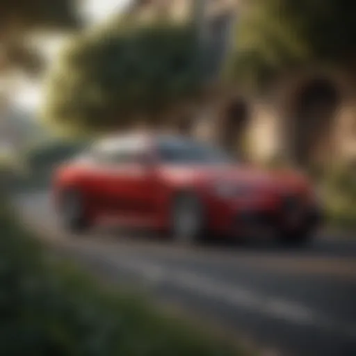 Elegant Alfa Romeo parked in a picturesque setting