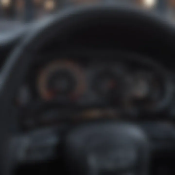 Close-up of Audi dashboard with warranty documents