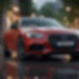 A sleek car showcasing a modern front-end facelift design