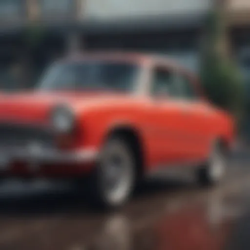 Classic car showcasing its historical significance