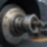 Detailed illustration of a brake lock mechanism showcasing its components.