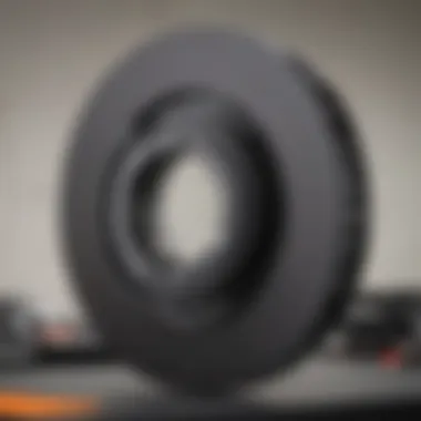 Detailed Examination of Brake Rotor Close-up view of a brake rotor from the 2014 Lexus GS 350 F Sport