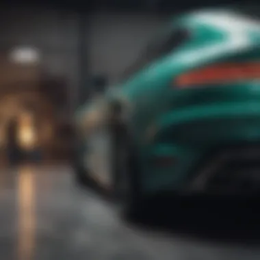Demonstration of a professional car painting technique