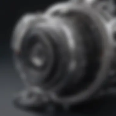 Automatic Transmission Components An automatic transmission with visible components such as the torque converter and clutch.