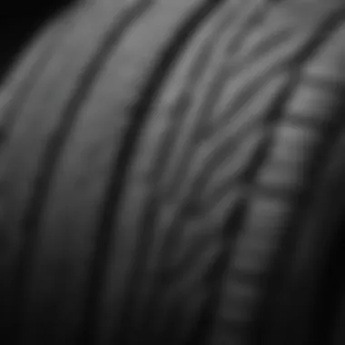 Tread Patterns of Michelin Pilot Sport Tires Close-up of tread patterns on Michelin Pilot Sport Tires