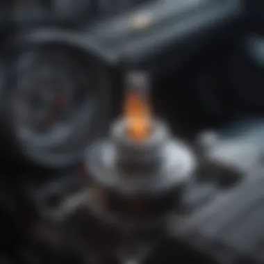 Close-up view of a modern vehicle's ignition system