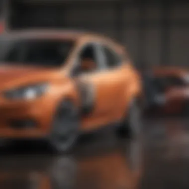 Unlocking Feature of Ford Focus with Extra Key Illustration of a Ford Focus unlocking feature with an extra key