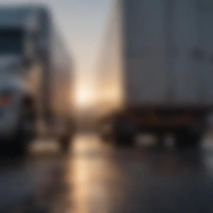 A person using a smartphone to file a cargo trailer insurance claim.