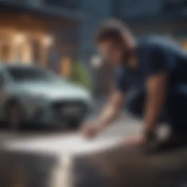 New Car Owner Reviewing Insurance Happy new car owner reading insurance documents