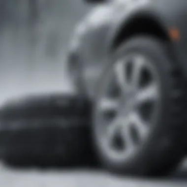 Comparative display of different snow tire types and their specifications