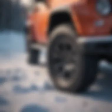 A well-maintained Jeep tire, emphasizing the importance of regular maintenance.