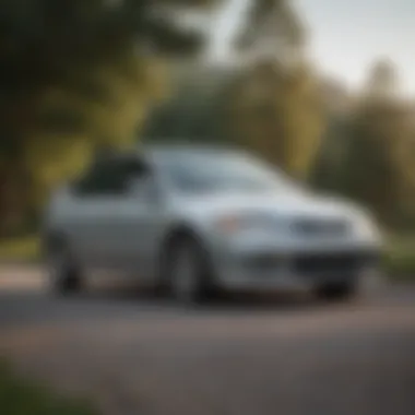 Design Aesthetics of the 2002 Honda Civic A 2002 Honda Civic parked in a scenic location highlighting its design