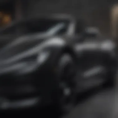 Comparison of matt black wrap and traditional car paint