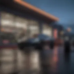 National Tire and Battery storefront showcasing operational hours