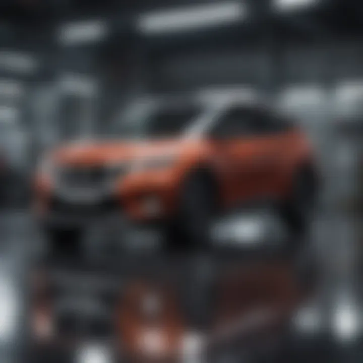 Nissan vehicle undergoing inspection for safety recalls