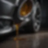 Close-up of engine oil pour into BMW X6