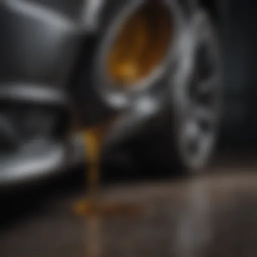 Close-up of engine oil pour into BMW X6