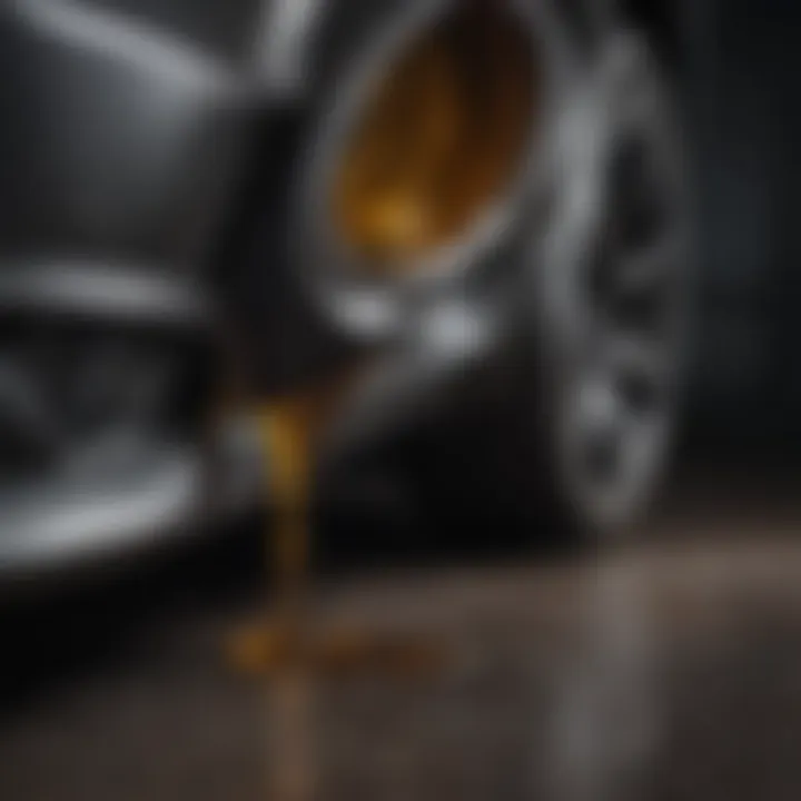 Close-up of engine oil pour into BMW X6