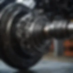 Detailed view of the rear differential assembly