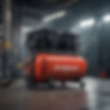 An industrial setting using air compressors for various applications