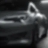 Tesla touch up paint pen in action