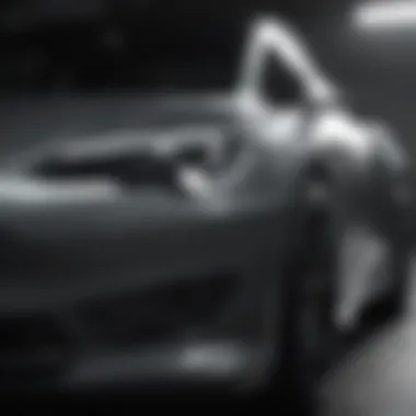 Applying Touch Up Paint with Precision Tesla touch up paint pen in action