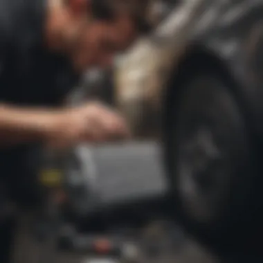 Maintaining Your Car Breather Filter A mechanic conducting routine maintenance on a car breather filter.