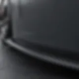 Close-up view of a Charger front lip showcasing its sleek design and contours