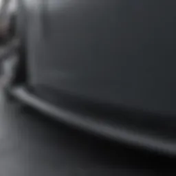 Close-up view of a Charger front lip showcasing its sleek design and contours