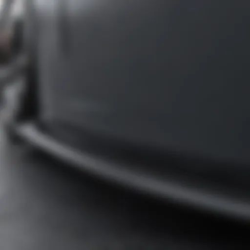 Close-up view of a Charger front lip showcasing its sleek design and contours