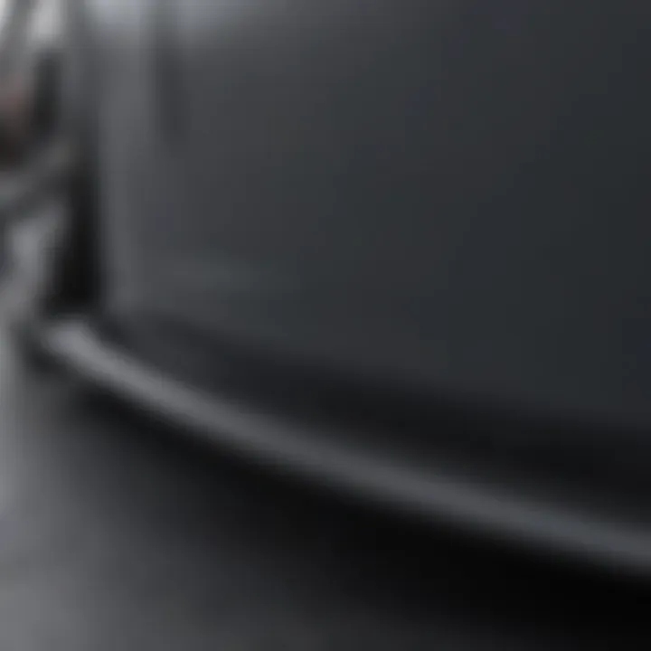 Close-up view of a Charger front lip showcasing its sleek design and contours