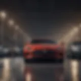 Illustration of GM Certified vehicles lined up, showcasing the range of options available.