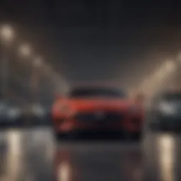 Illustration of GM Certified vehicles lined up, showcasing the range of options available.