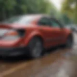 An illustration depicting a car accident scene highlighting the gaps in auto insurance coverage