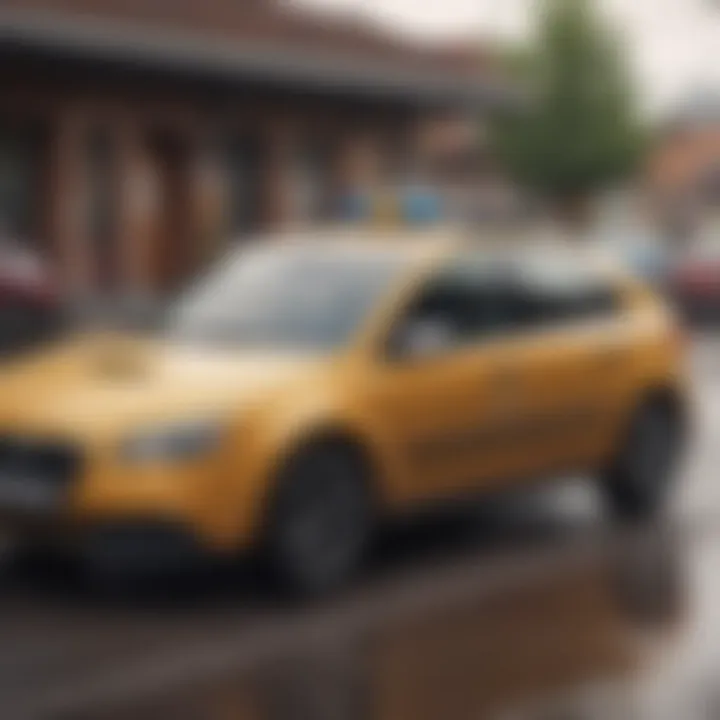 A visual representation of common auto insurance exclusions with icons and symbols