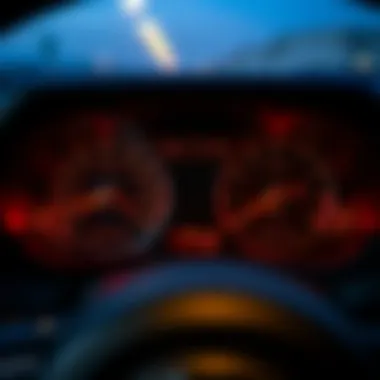 Comparison of digital and analog speedometers in a Jeep Wrangler.