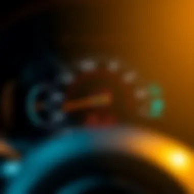Integration of Digital Speedometer with Vehicle Systems Illustration depicting the integration of the digital speedometer with other vehicular systems.