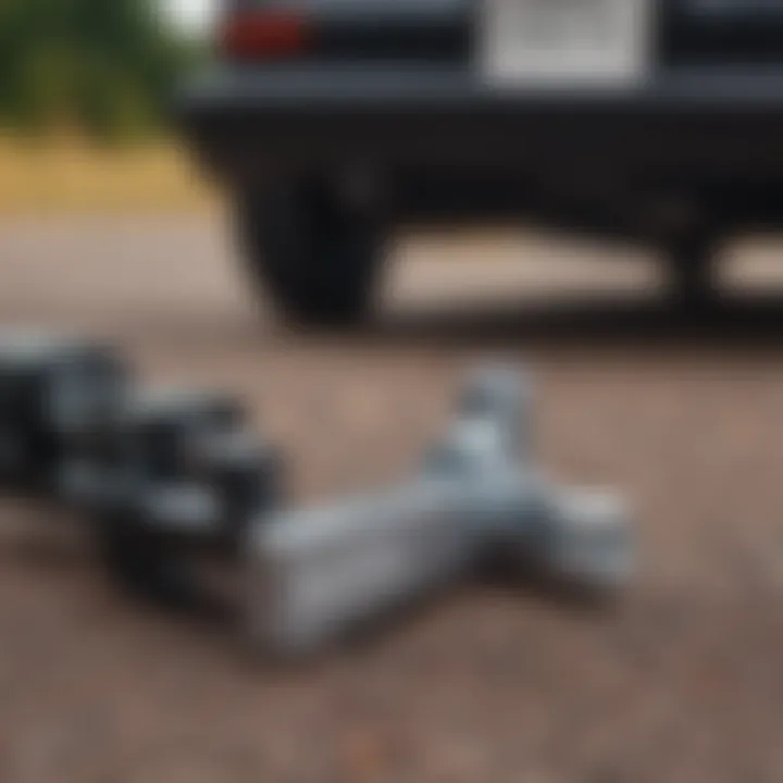 Various types of two inch tow hitches arranged for comparison.