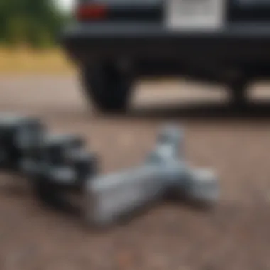 Comparison of Two Inch Tow Hitch Types Various types of two inch tow hitches arranged for comparison.