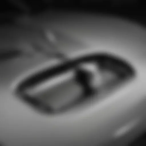 Close-up view of 2010 Ford Fusion windshield wiper mechanism
