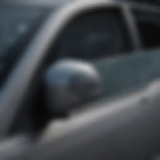 A close-up view of tinted windows showcasing various shades and textures