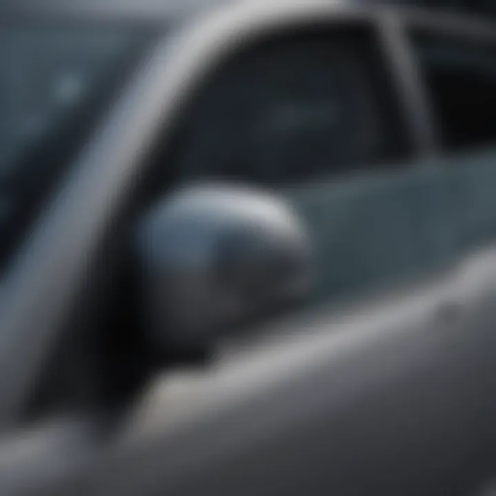 A close-up view of tinted windows showcasing various shades and textures