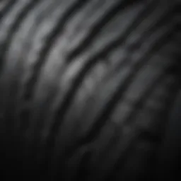 Close-up view of a tire on a Toyota RAV4 showcasing tread patterns