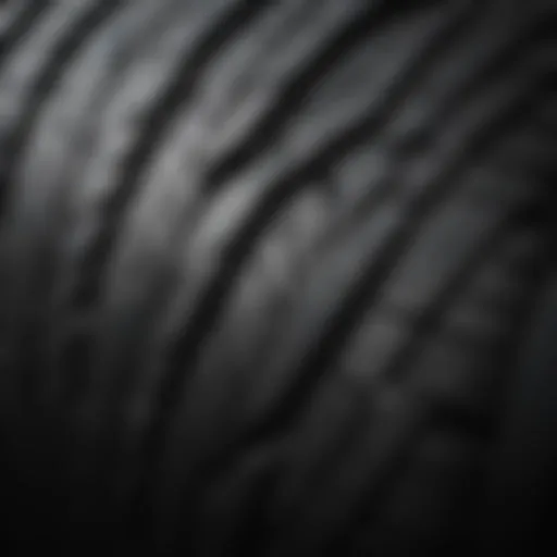 Close-up view of 2017 Chevy 2500 tire tread