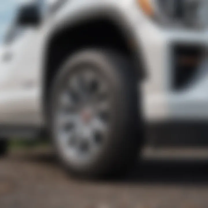 Comparative chart of tire sizes for GMC Sierra models