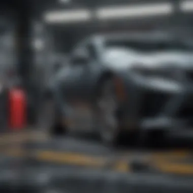 Close-up of hybrid vehicle system diagnostics