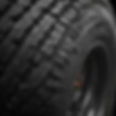 Close-up view of Chevrolet Trailblazer tire tread patterns